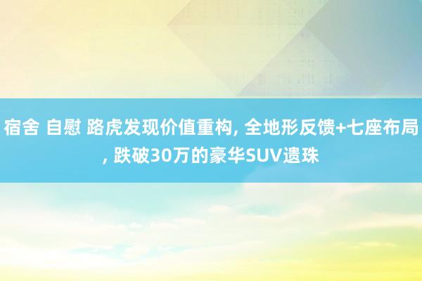 宿舍 自慰 路虎发现价值重构， 全地形反馈+七座布局， 跌破30万的豪华SUV遗珠