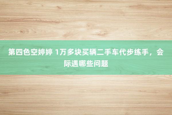 第四色空婷婷 1万多块买辆二手车代步练手，会际遇哪些问题