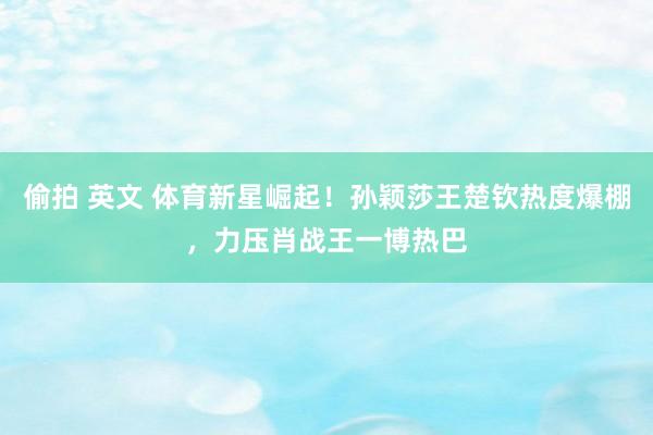 偷拍 英文 体育新星崛起！孙颖莎王楚钦热度爆棚，力压肖战王一博热巴