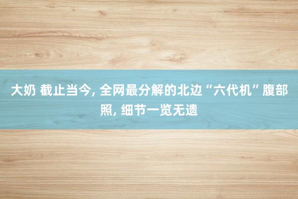 大奶 截止当今， 全网最分解的北边“六代机”腹部照， 细节一览无遗