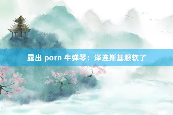 露出 porn 牛弹琴：泽连斯基服软了